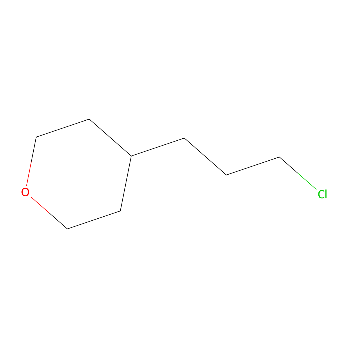 4-(3-Chloropropyl)oxane molecular structure, CAS 1251103-04-4