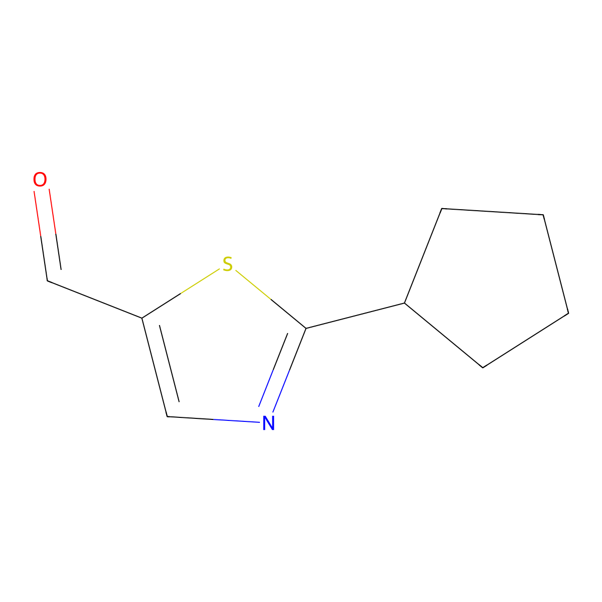 2-Cyclopentylthiazole-5-carbaldehyde molecular structure, CAS 1251104-23-0
