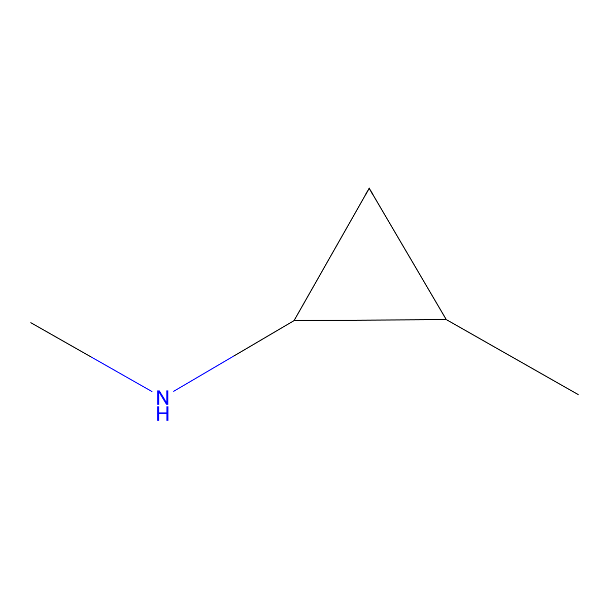 N,2-dimethylcyclopropan-1-amine molecular structure, CAS 1251104-34-3