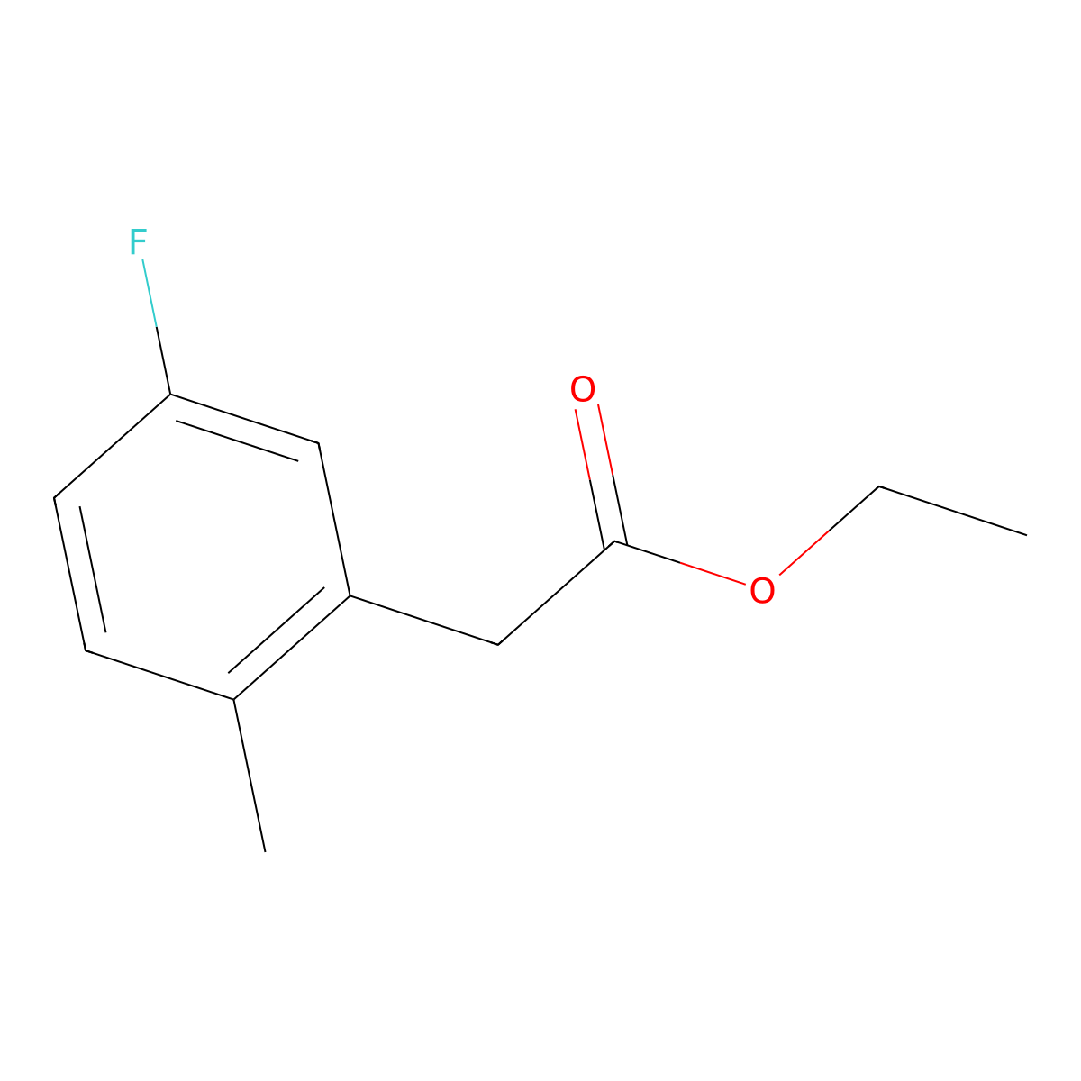 (5-Fluoro-2-methylphenyl)acetic acid ethyl ester molecular structure, CAS 1251108-51-6