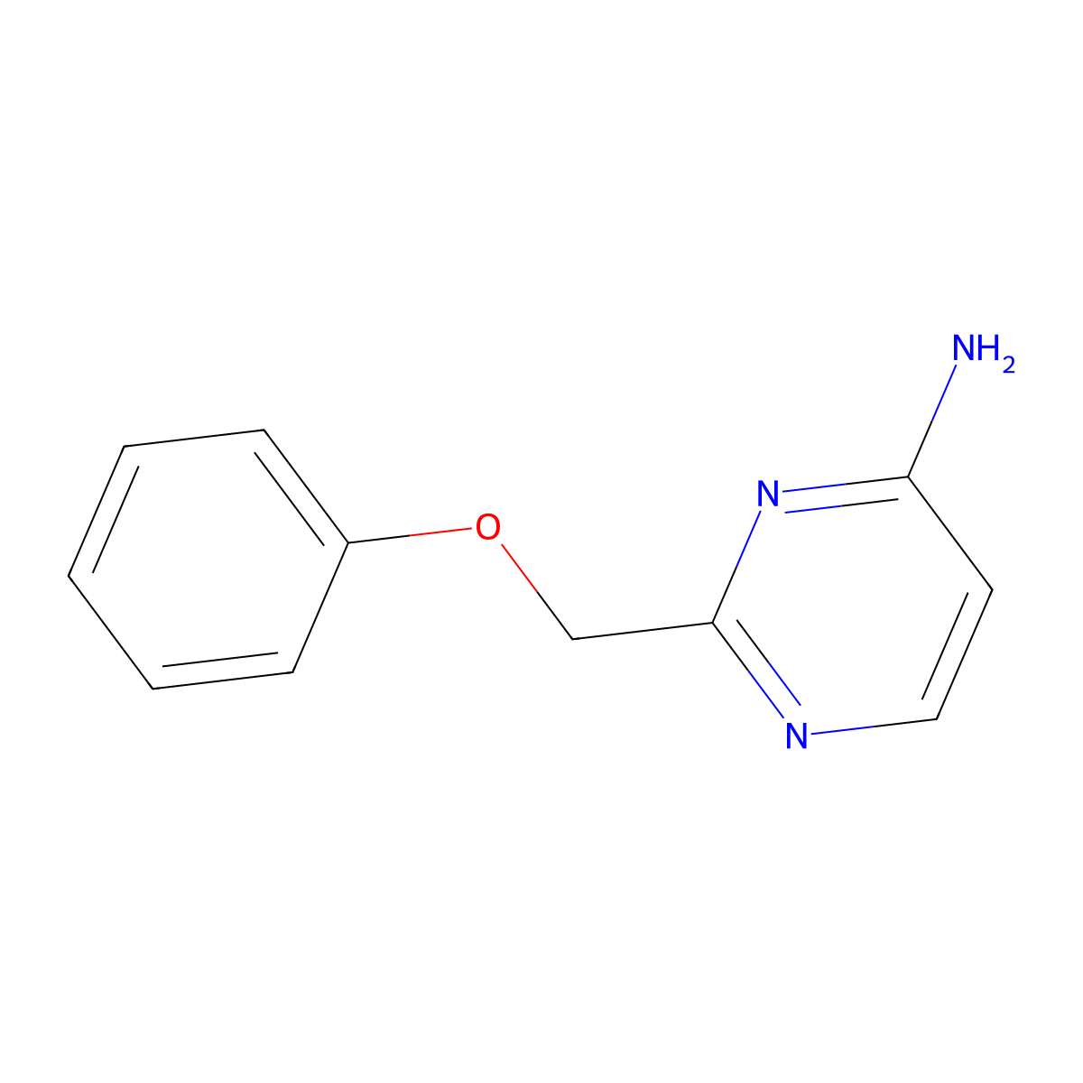 2-(Phenoxymethyl)pyrimidin-4-amine molecular structure, CAS 1251109-86-0