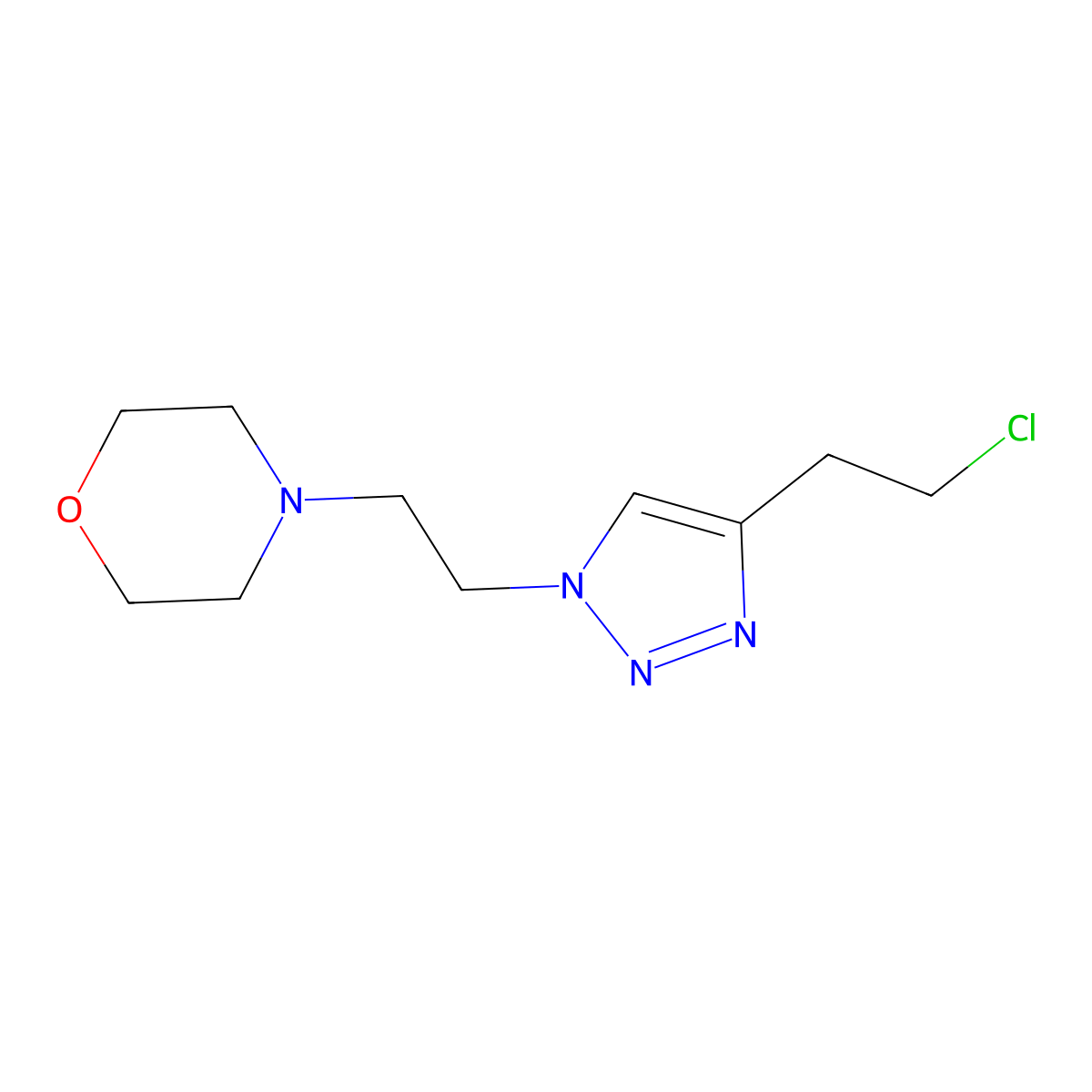 4-(2-(4-(2-Chloroethyl)-1h-1,2,3-triazol-1-yl)ethyl)morpholine molecular structure, CAS 1251110-93-6