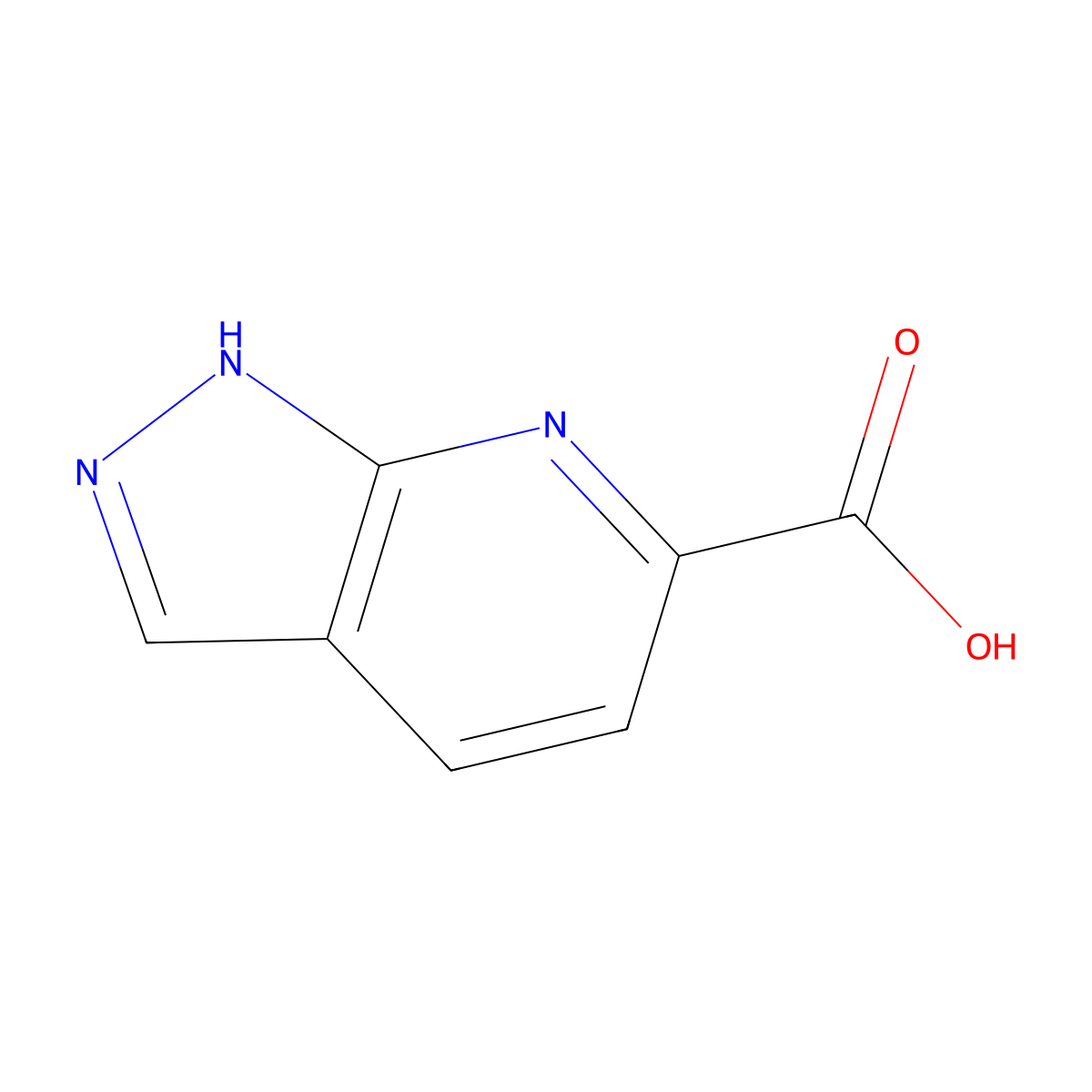 1H-pyrazolo[3,4-b]pyridine-6-carboxylic acid molecular structure, CAS 1251111-24-6