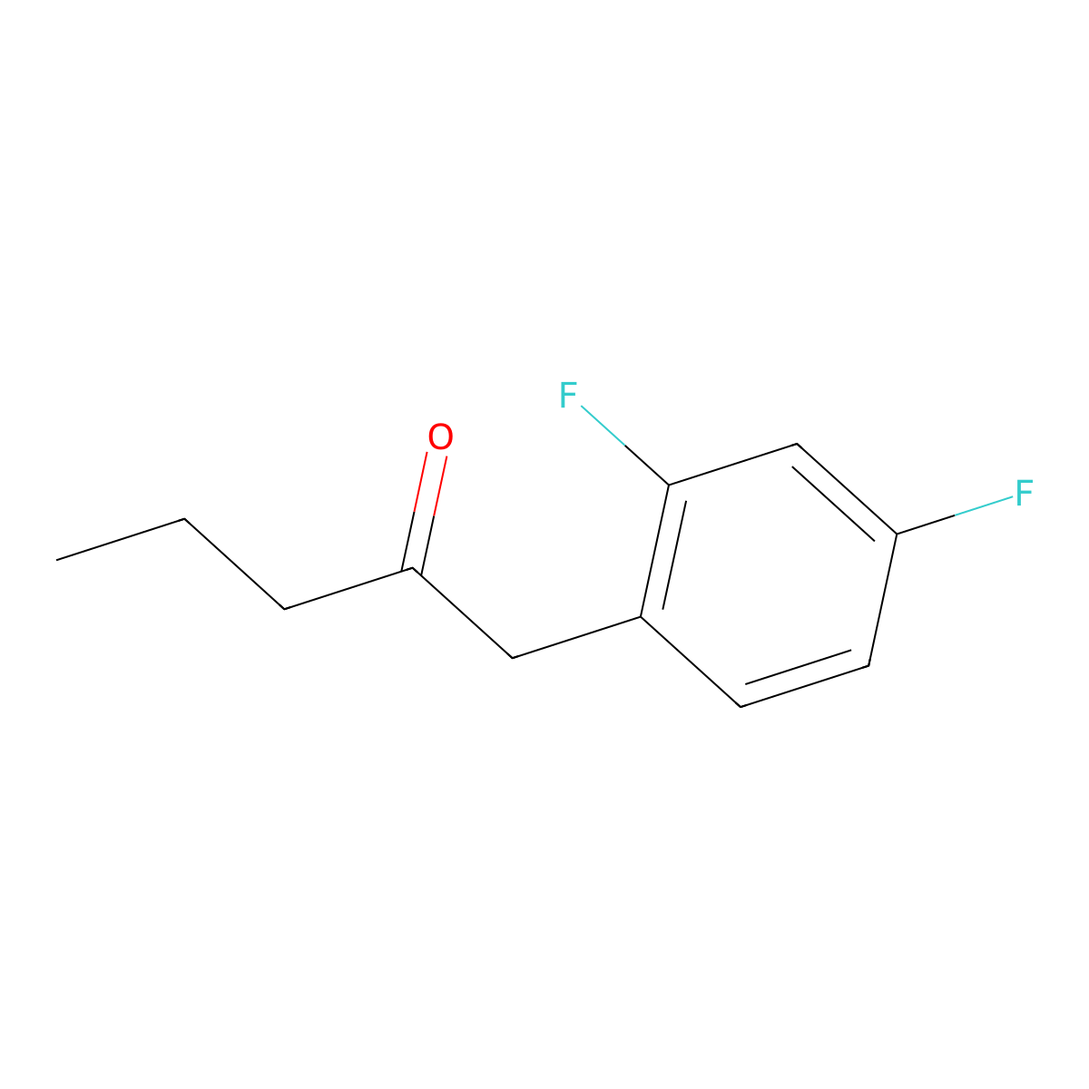 1-(2,4-Difluorophenyl)pentan-2-one molecular structure, CAS 1251112-71-6