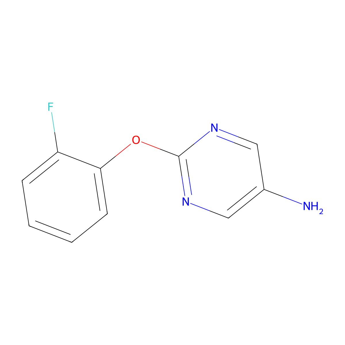 2-(2-Fluorophenoxy)pyrimidin-5-amine molecular structure, CAS 1251113-18-4
