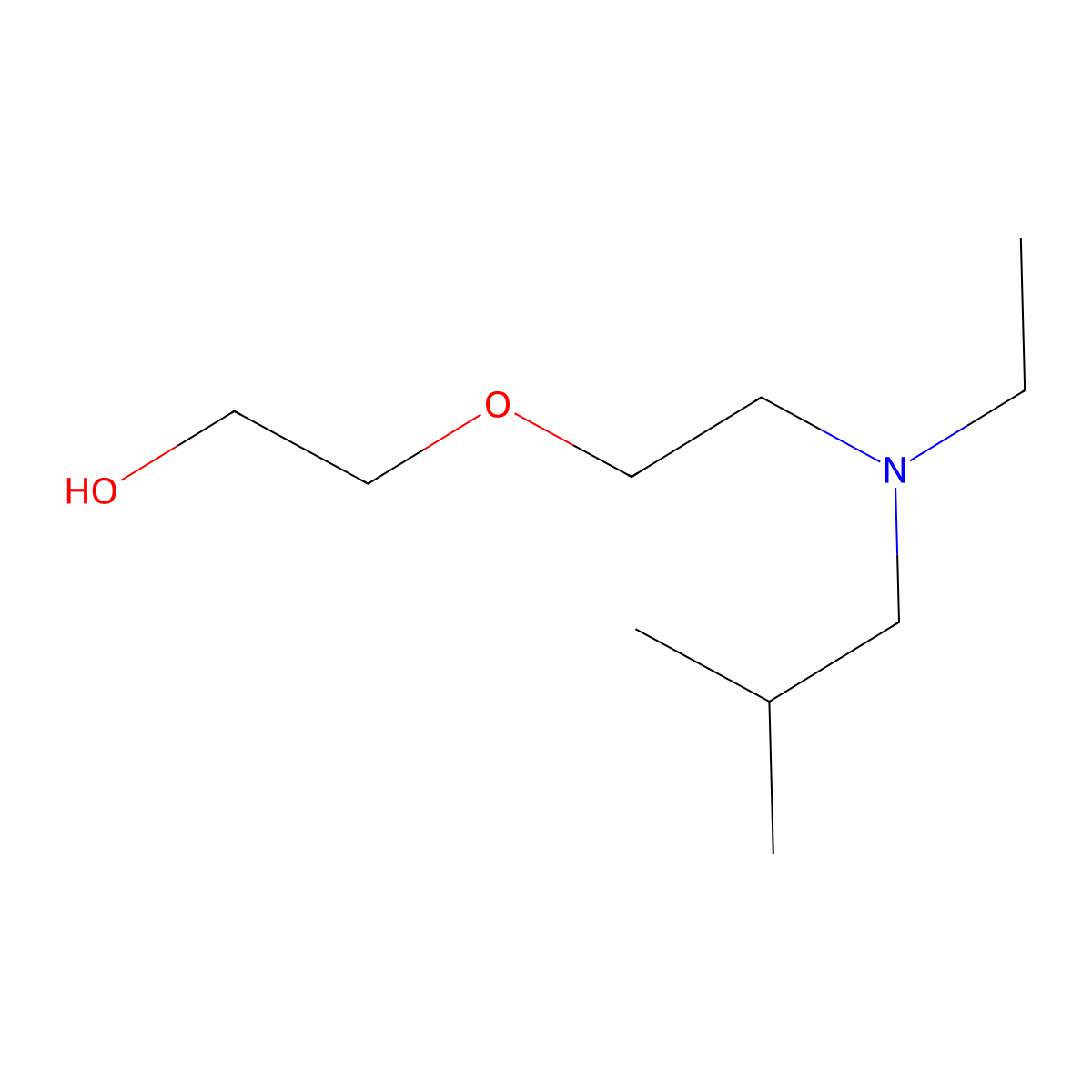 2-(2-(Ethyl(isobutyl)amino)ethoxy)ethan-1-ol molecular structure, CAS 1251114-07-4