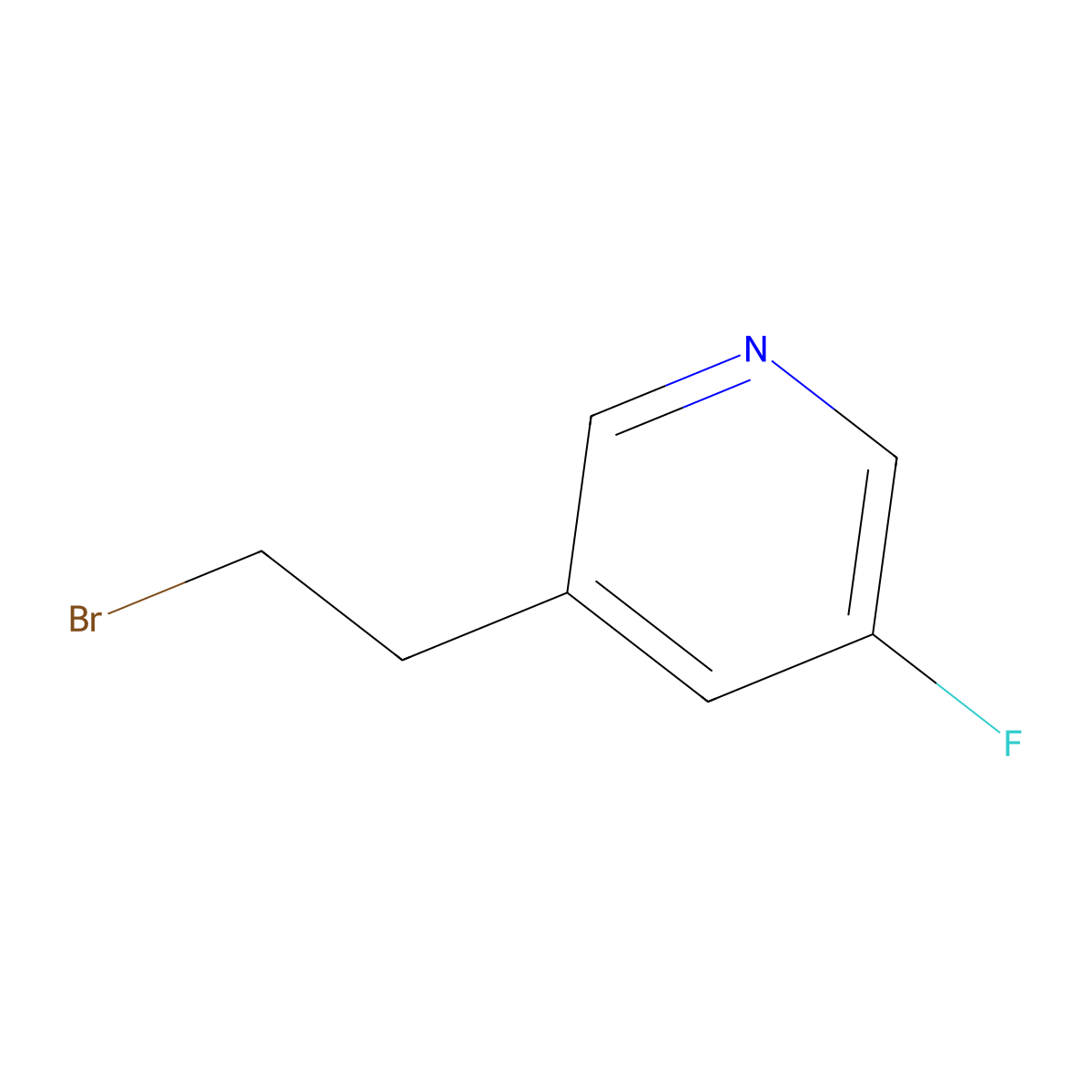 3-(2-Bromoethyl)-5-fluoropyridine molecular structure, CAS 1251117-02-8