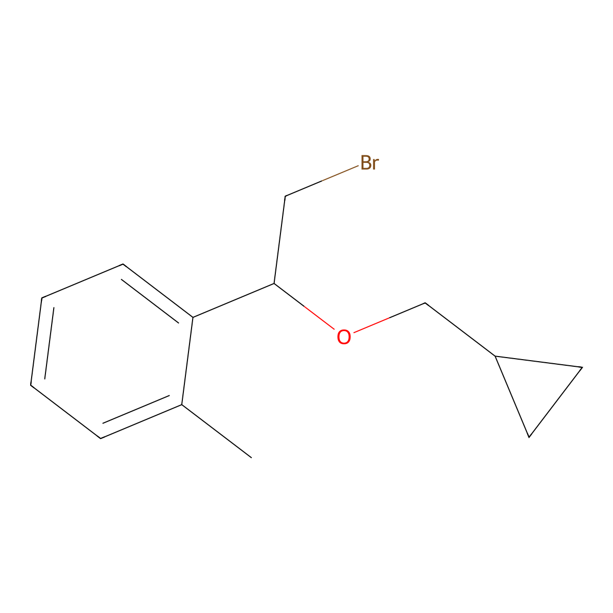 1-(2-Bromo-1-(cyclopropylmethoxy)ethyl)-2-methylbenzene molecular structure, CAS 1251119-73-9