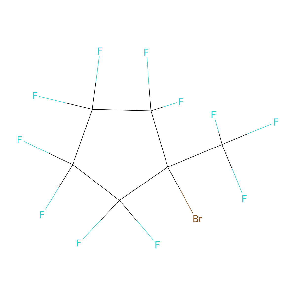 1-Bromo-2,2,3,3,4,4,5,5-octafluoro-1-(trifluoromethyl)cyclopentane molecular structure, CAS 125112-68-7