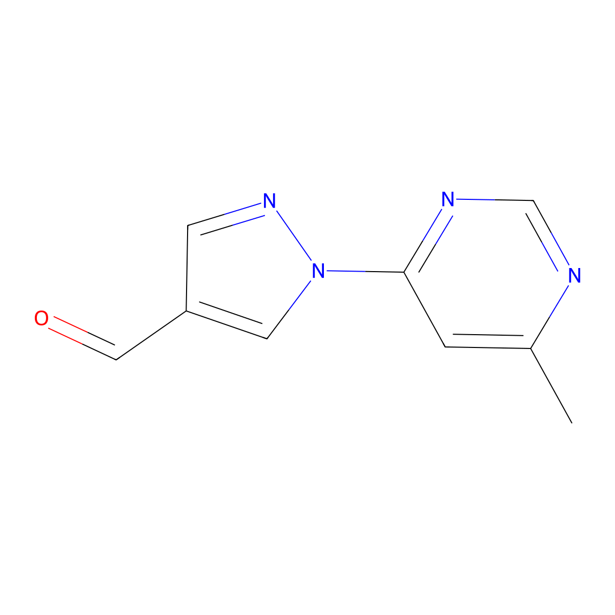 1-(6-Methylpyrimidin-4-yl)-1H-pyrazole-4-carbaldehyde molecular structure, CAS 1251120-50-9