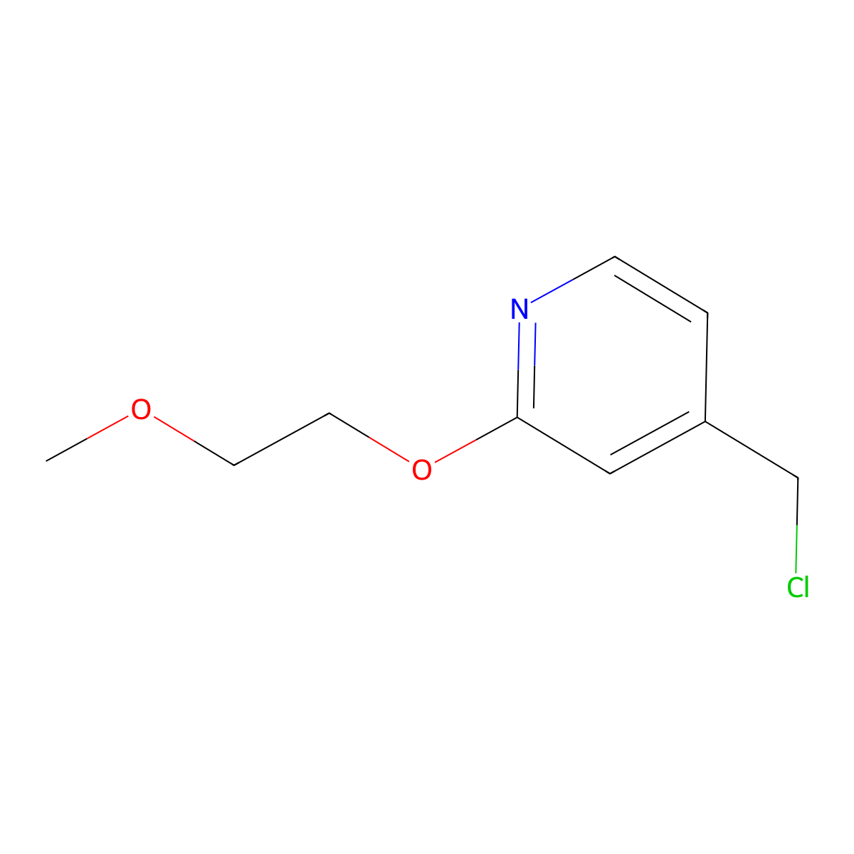 4-(Chloromethyl)-2-(2-methoxyethoxy)pyridine molecular structure, CAS 1251123-11-1