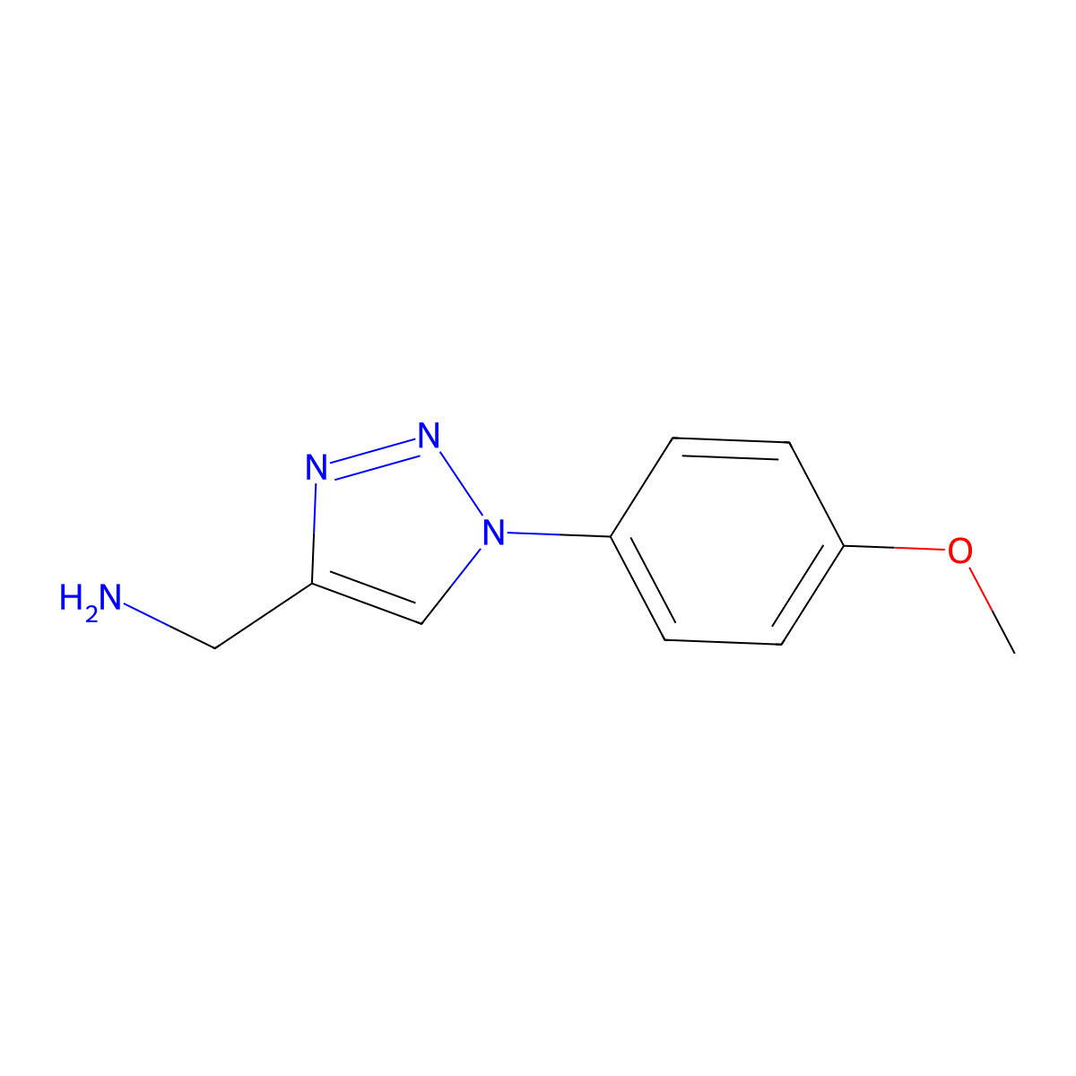 [1-(4-methoxyphenyl)-1H-1,2,3-triazol-4-yl]methanamine molecular structure, CAS 1251123-30-4