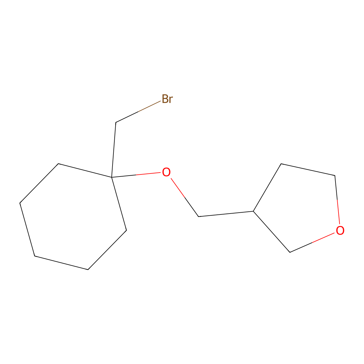 3-({[1-(Bromomethyl)cyclohexyl]oxy}methyl)oxolane molecular structure, CAS 1251124-04-5
