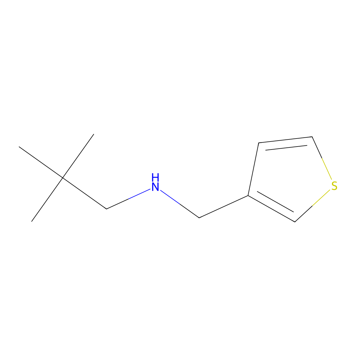 (2,2-Dimethylpropyl)[(thiophen-3-yl)methyl]amine molecular structure, CAS 1251124-31-8
