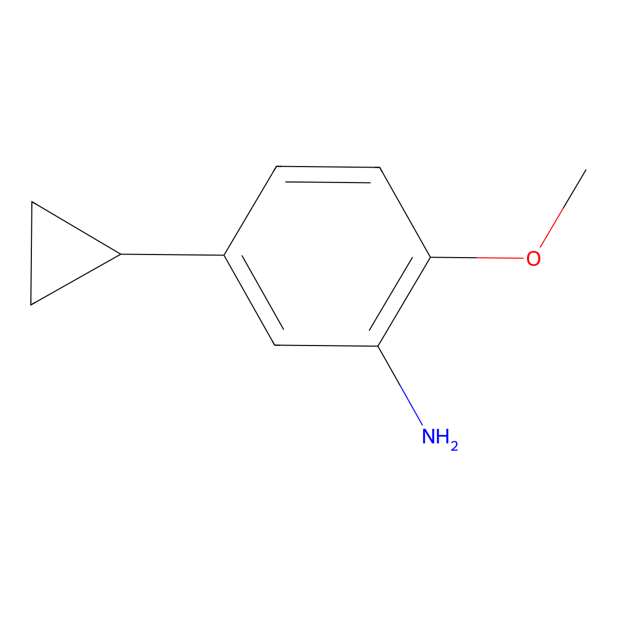 5-Cyclopropyl-2-methoxyaniline molecular structure, CAS 1251129-17-5