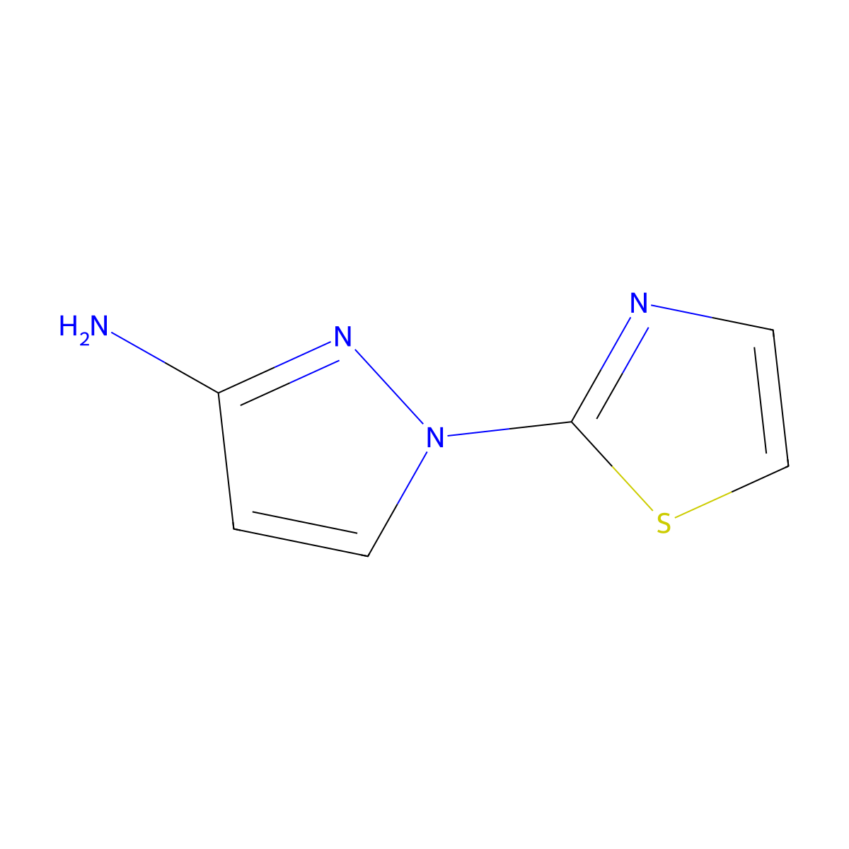 1-(1,3-thiazol-2-yl)-1H-pyrazol-3-amine molecular structure, CAS 1251131-66-4