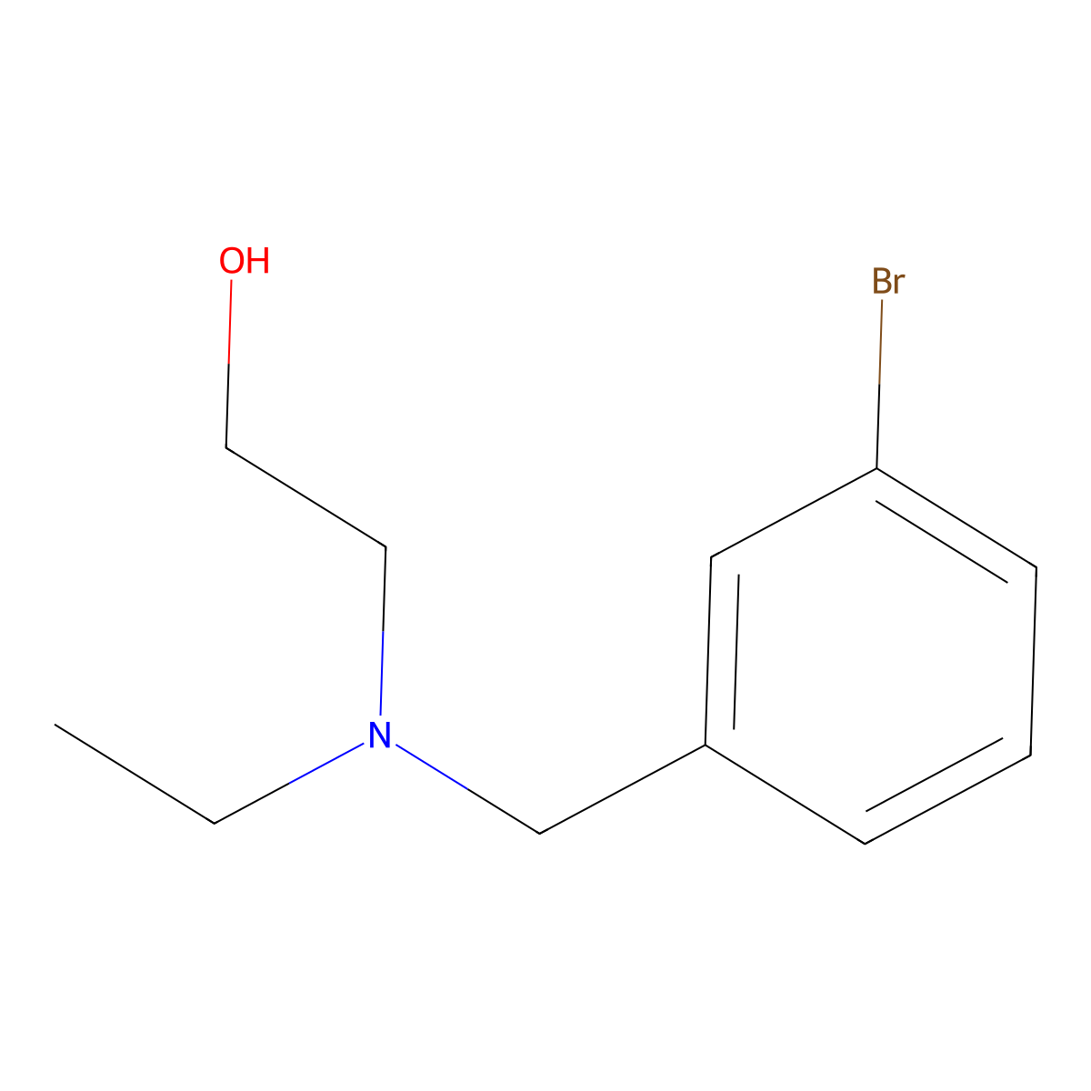 2-[(3-Bromo-benzyl)-ethyl-amino]-ethanol molecular structure, CAS 1251134-08-3