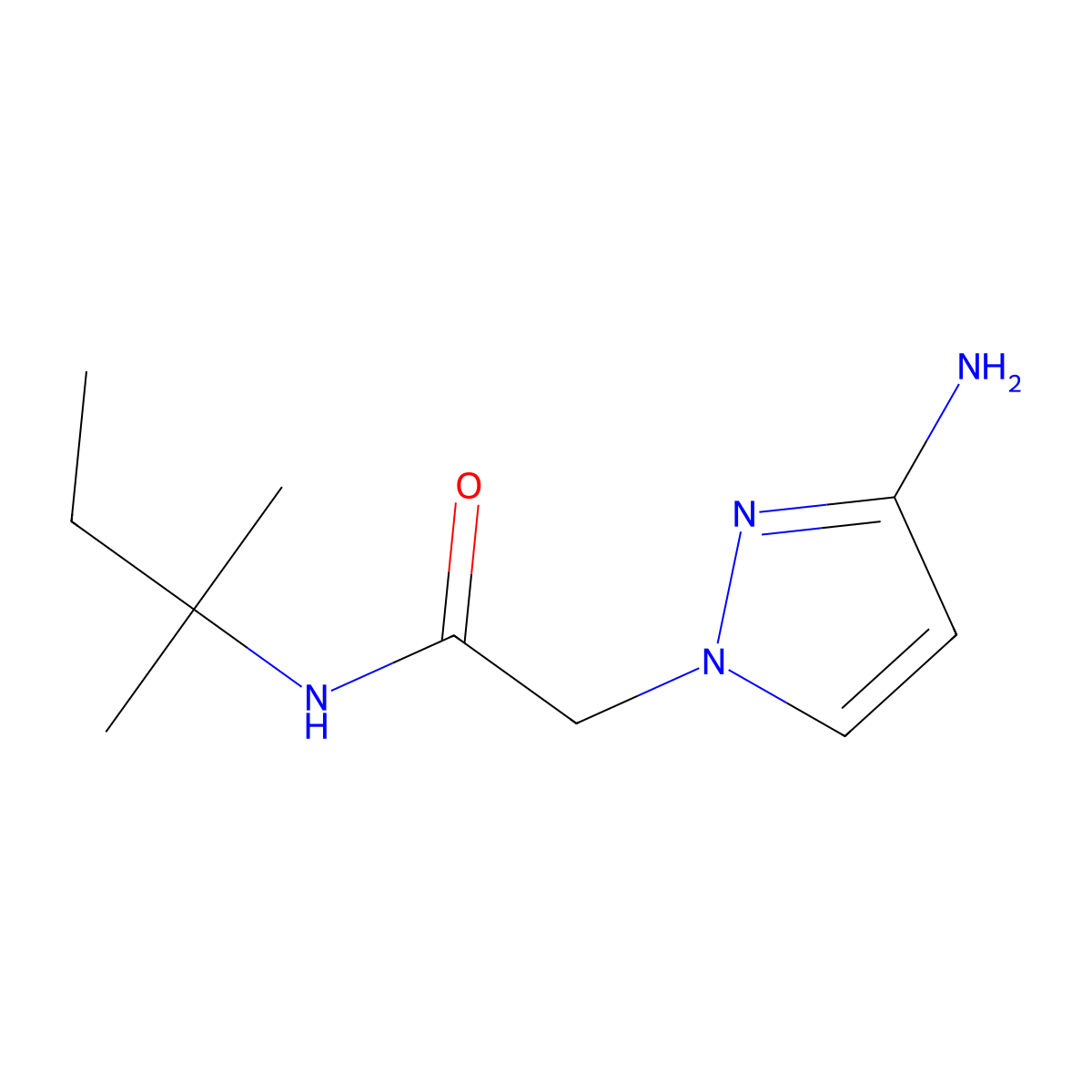 2-(3-Amino-1h-pyrazol-1-yl)-N-(tert-pentyl)acetamide molecular structure, CAS 1251139-85-1