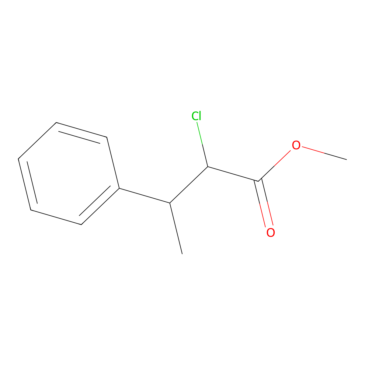 Methyl 2-chloro-3-phenylbutanoate molecular structure, CAS 1251140-31-4