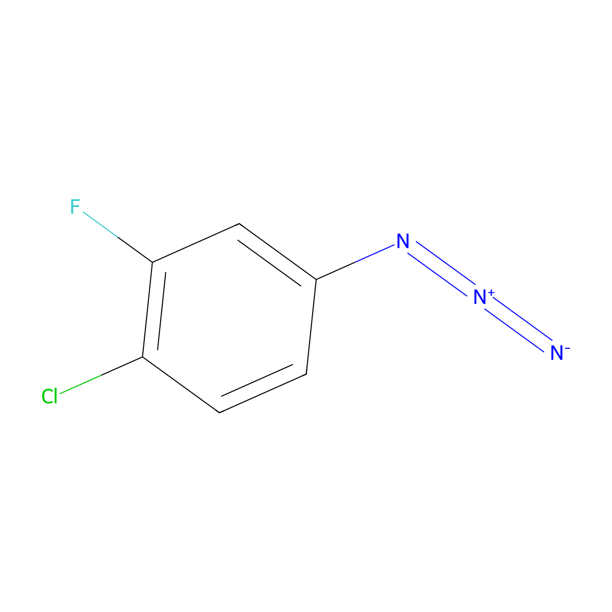 4-Azido-1-chloro-2-fluorobenzene molecular structure, CAS 1251142-19-4