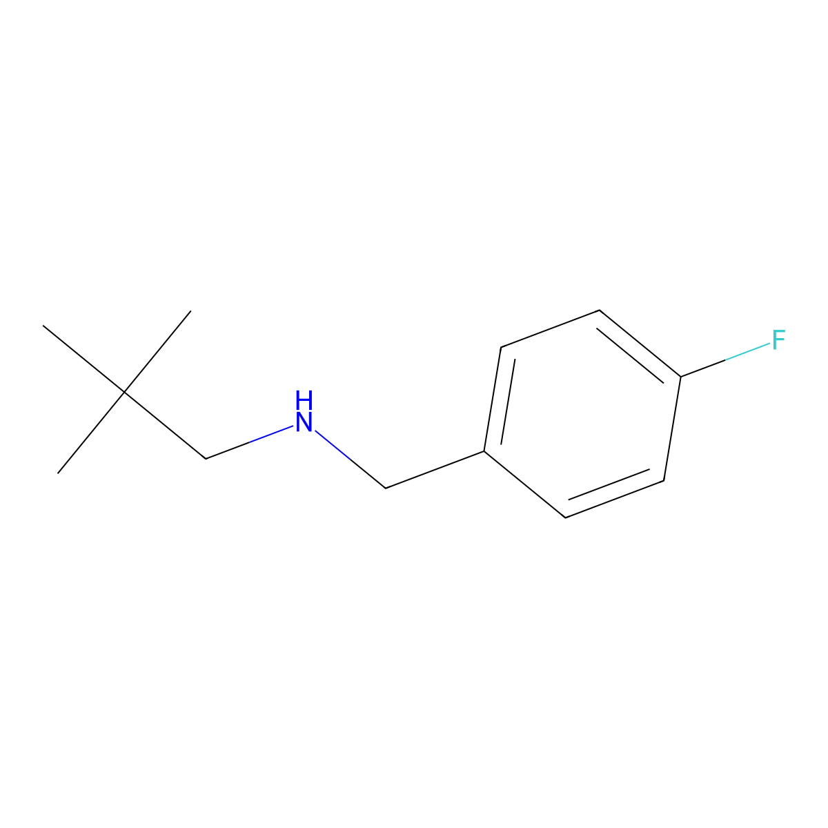(2,2-Dimethylpropyl)[(4-fluorophenyl)methyl]amine molecular structure, CAS 1251142-29-6