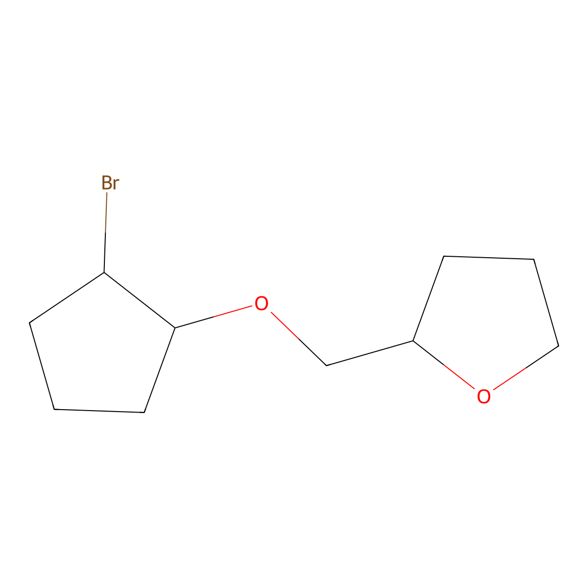 2-{[(2-Bromocyclopentyl)oxy]methyl}oxolane molecular structure, CAS 1251142-60-5