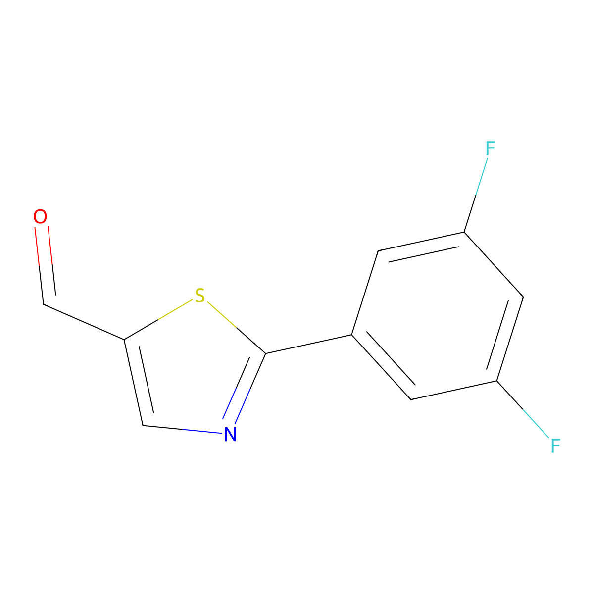 2-(3,5-Difluorophenyl)thiazole-5-carbaldehyde molecular structure, CAS 1251143-08-4