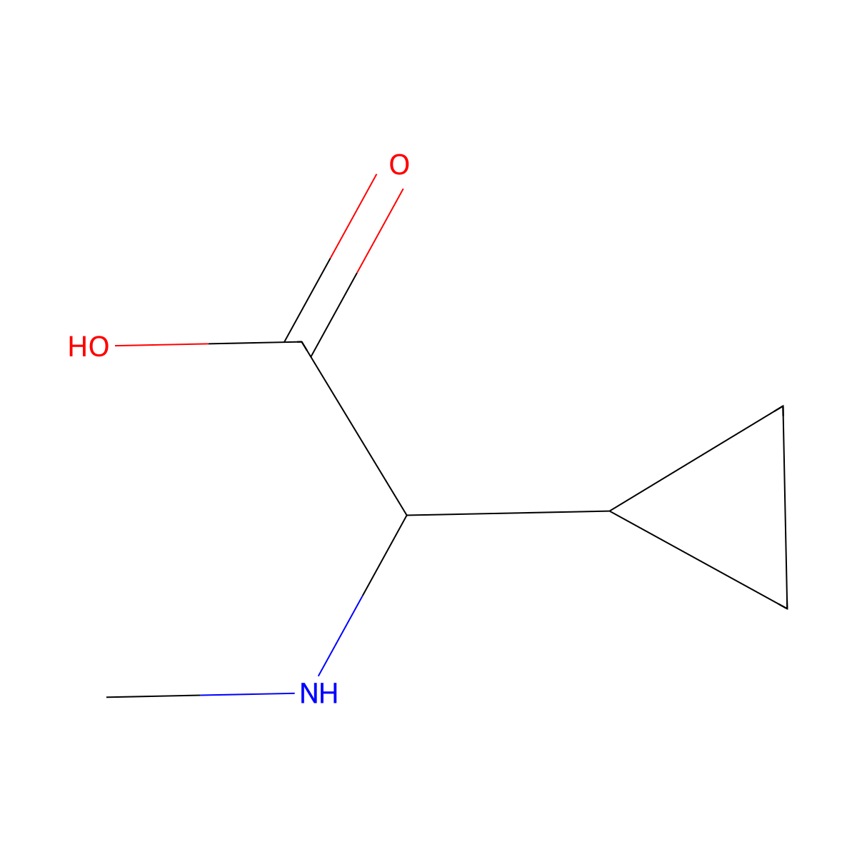 2-Cyclopropyl-2-(methylamino)acetic acid molecular structure, CAS 1251144-69-0