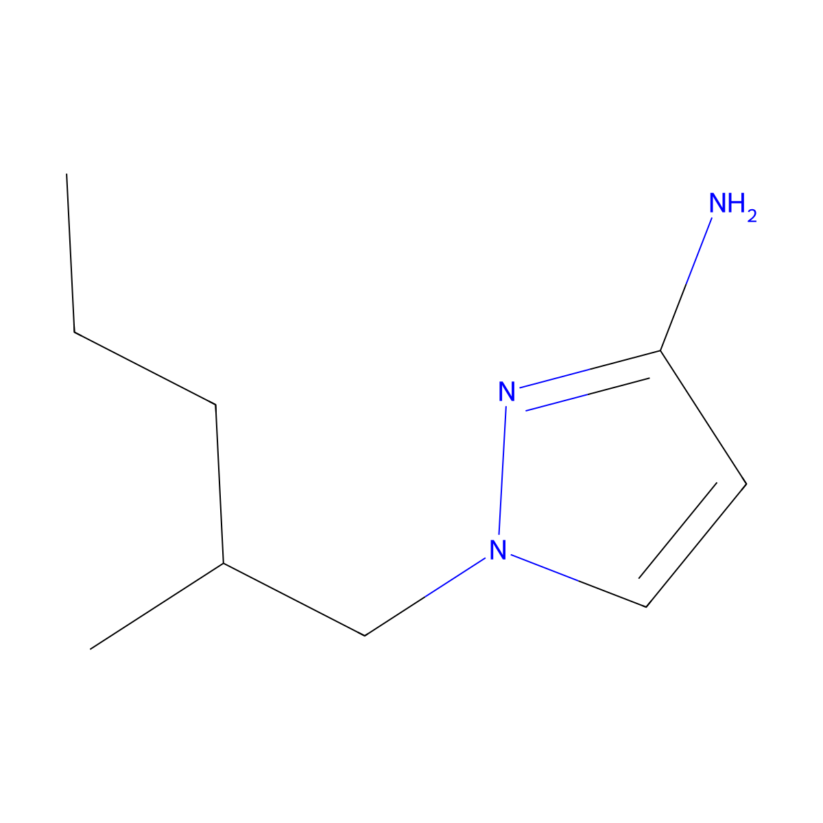 1-(2-Methylpentyl)-1h-pyrazol-3-amine molecular structure, CAS 1251146-97-0