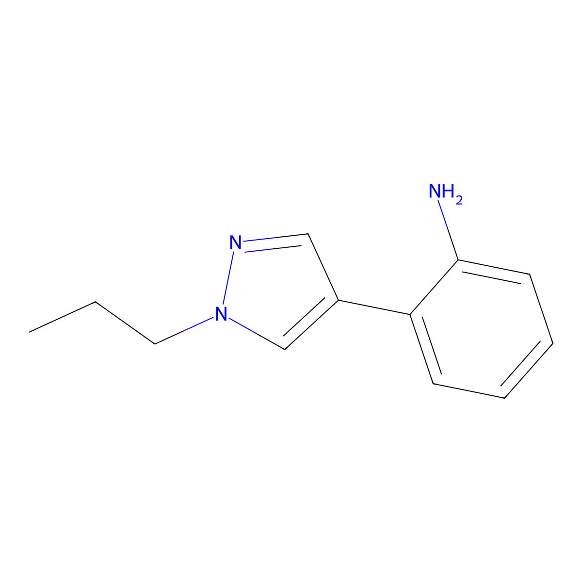 2-(1-Propyl-1h-pyrazol-4-yl)aniline molecular structure, CAS 1251149-95-7
