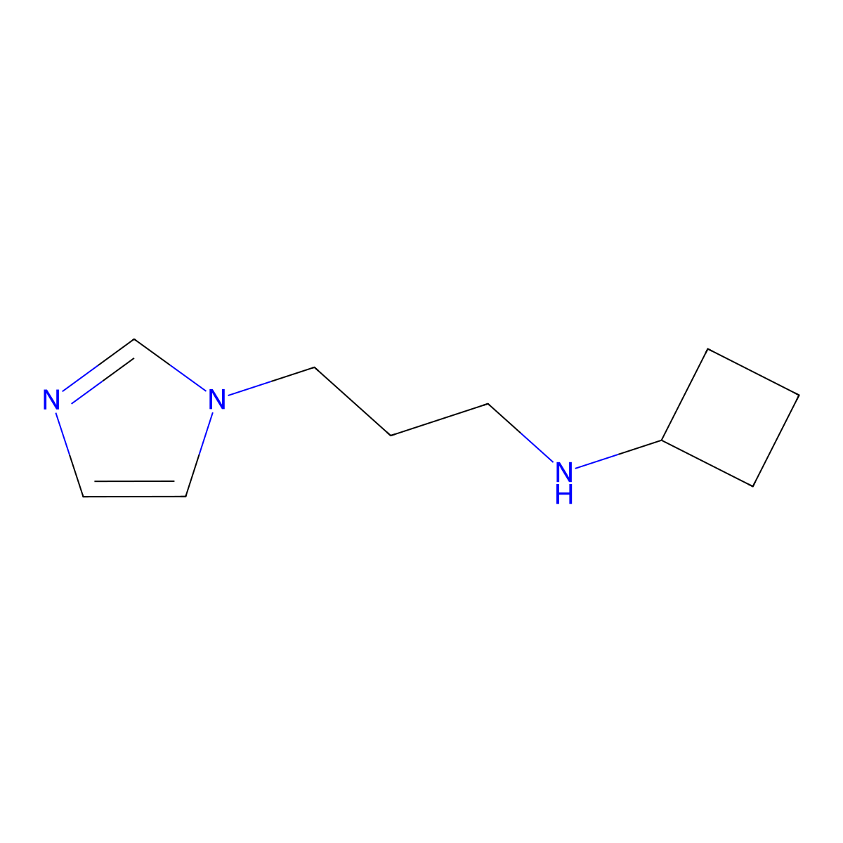 N-[3-(1H-Imidazol-1-yl)propyl]cyclobutanamine molecular structure, CAS 1251151-86-6