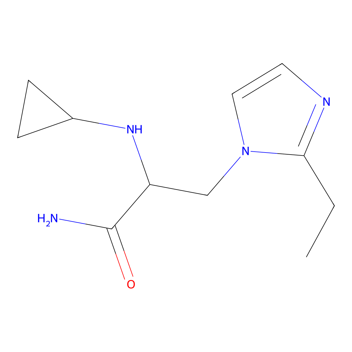 2-(Cyclopropylamino)-3-(2-ethyl-1h-imidazol-1-yl)propanamide molecular structure, CAS 1251154-35-4
