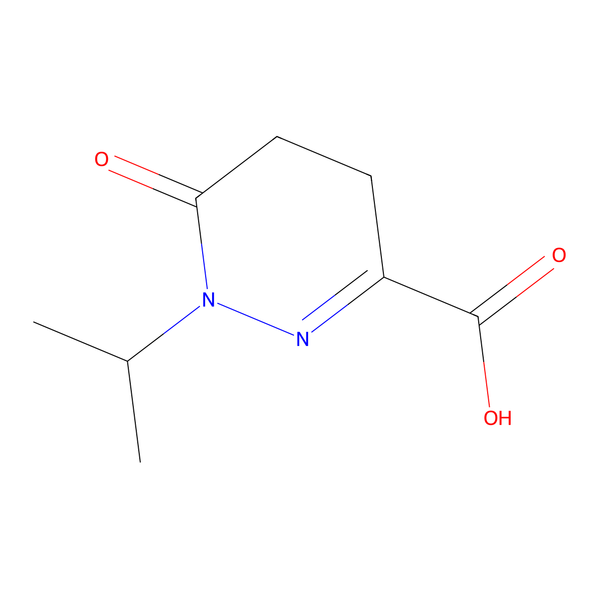 6-Oxo-1-(propan-2-yl)-1,4,5,6-tetrahydropyridazine-3-carboxylic acid molecular structure, CAS 1251156-75-8
