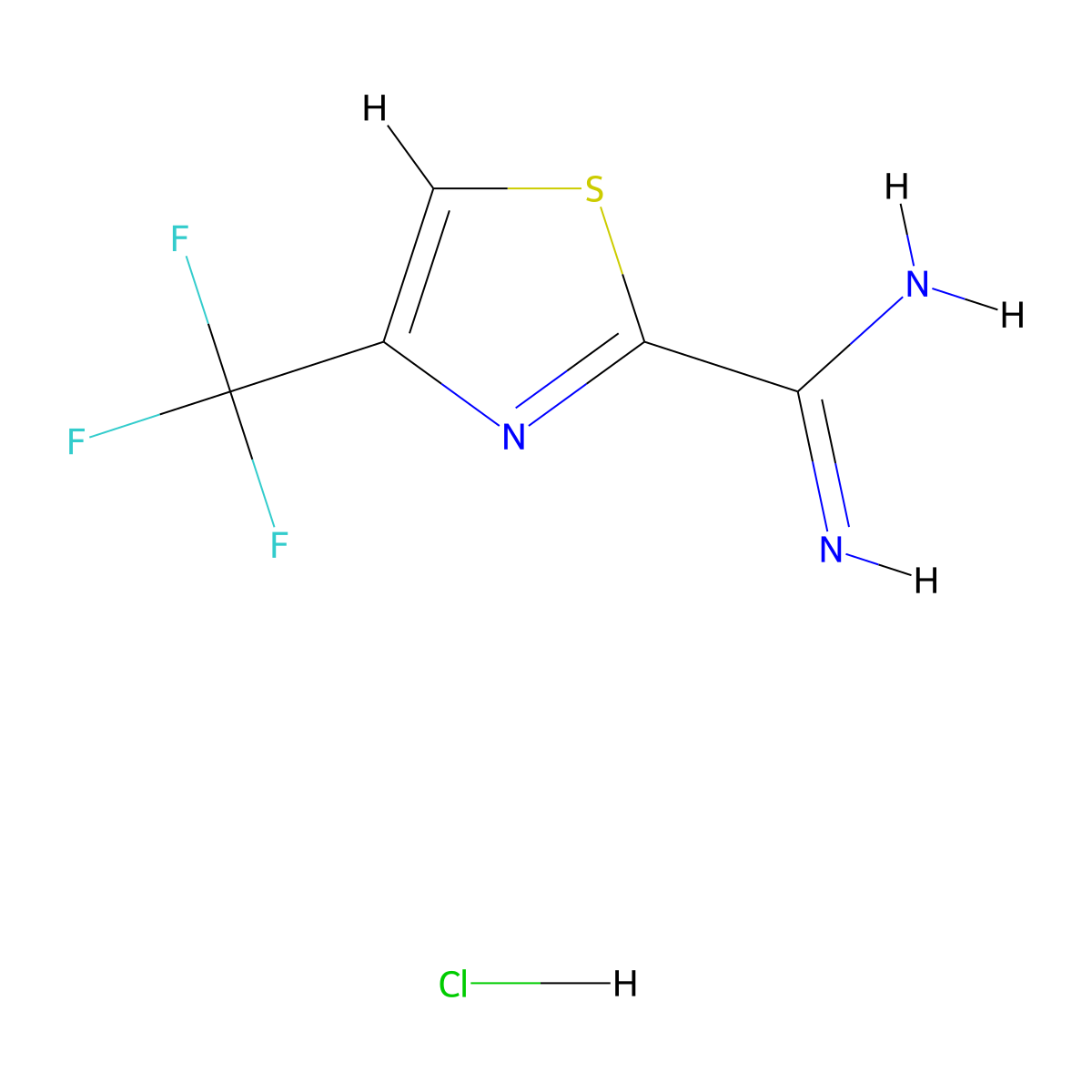 4-(Trifluoromethyl)thiazole-2-carboximidamide hydrochloride molecular structure, CAS 1251166-15-0