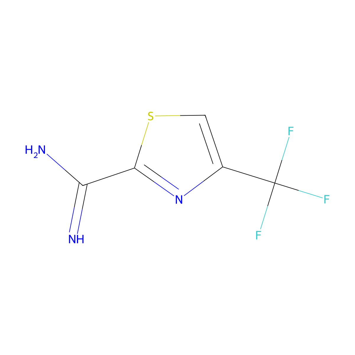 4-(Trifluoromethyl)thiazole-2-carboximidamide molecular structure, CAS 1251166-90-1