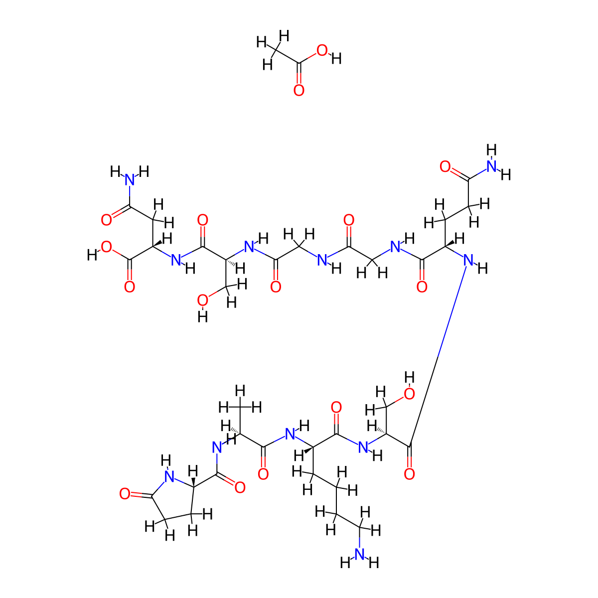 Serum thymic factor acetate molecular structure, CAS 125117-65-9