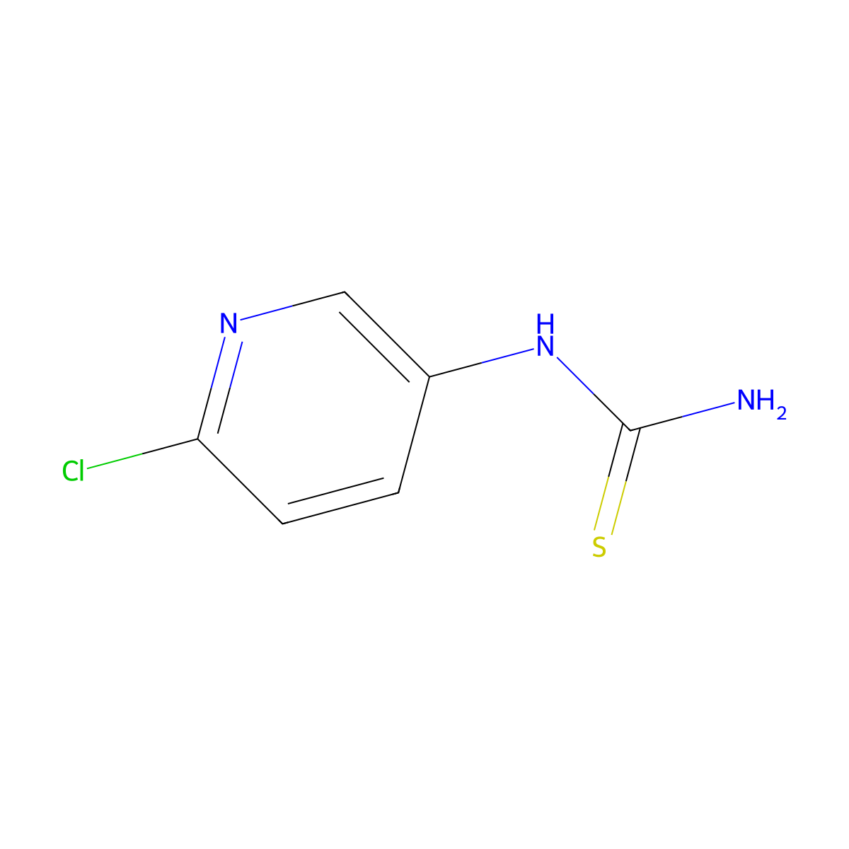 (6-Chloropyridin-3-yl)thiourea molecular structure, CAS 125117-97-7