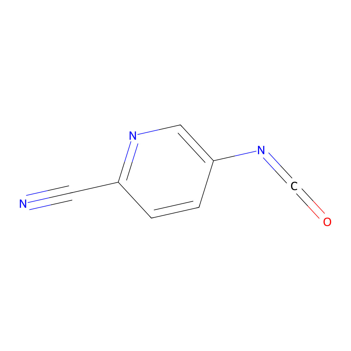 5-Isocyanatopyridine-2-carbonitrile molecular structure, CAS 125117-98-8