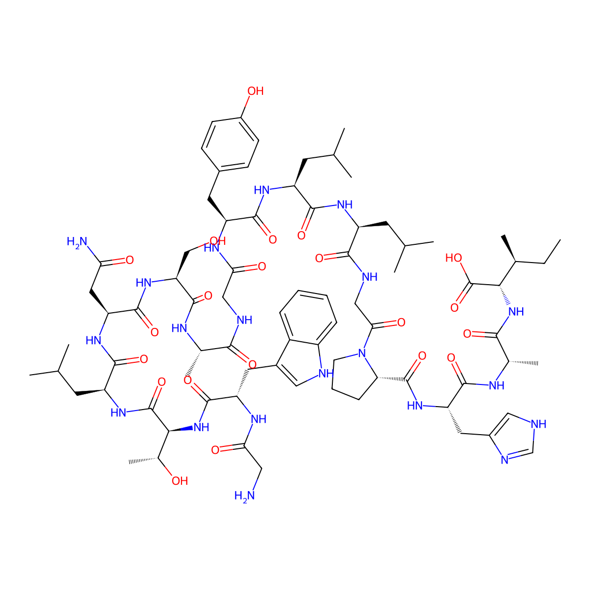 Galanin (1-16) molecular structure, CAS 125118-77-6