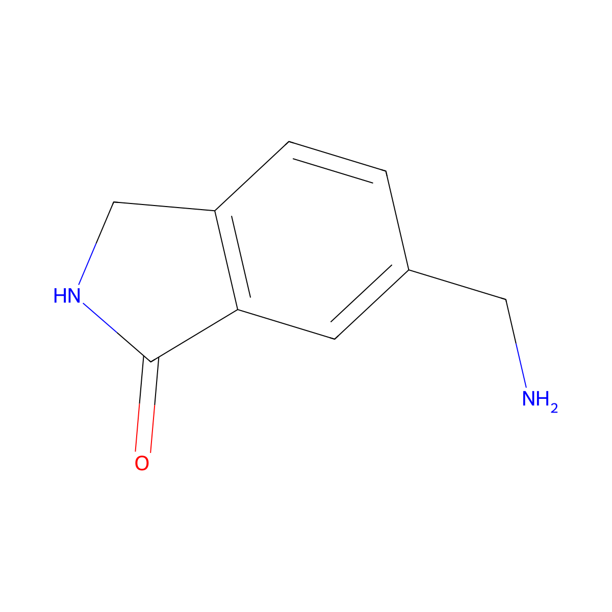 6-(Aminomethyl)isoindolin-1-one molecular structure, CAS 1251195-14-8