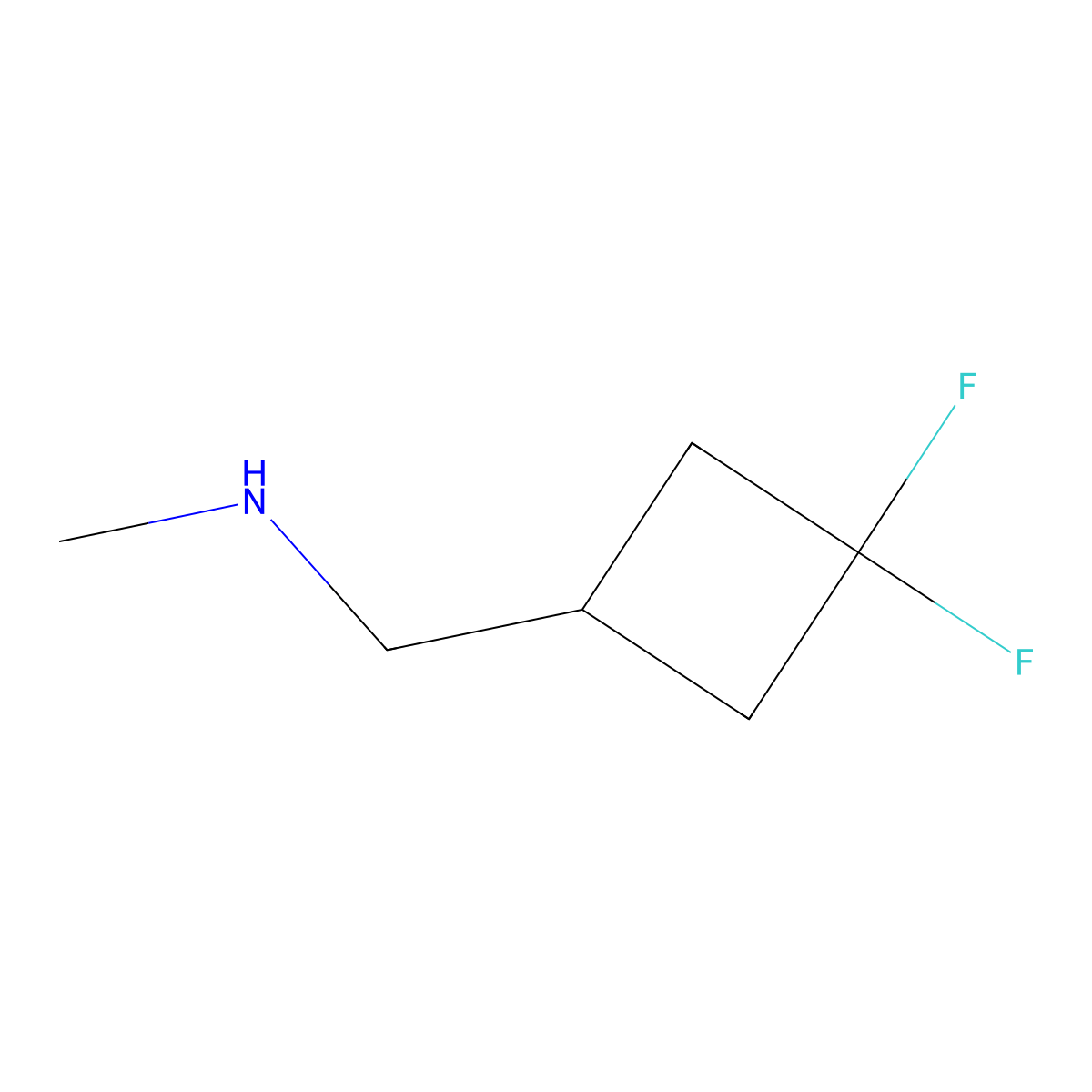 1-(3,3-difluorocyclobutyl)-N-methylmethanamine molecular structure, CAS 1251195-17-1