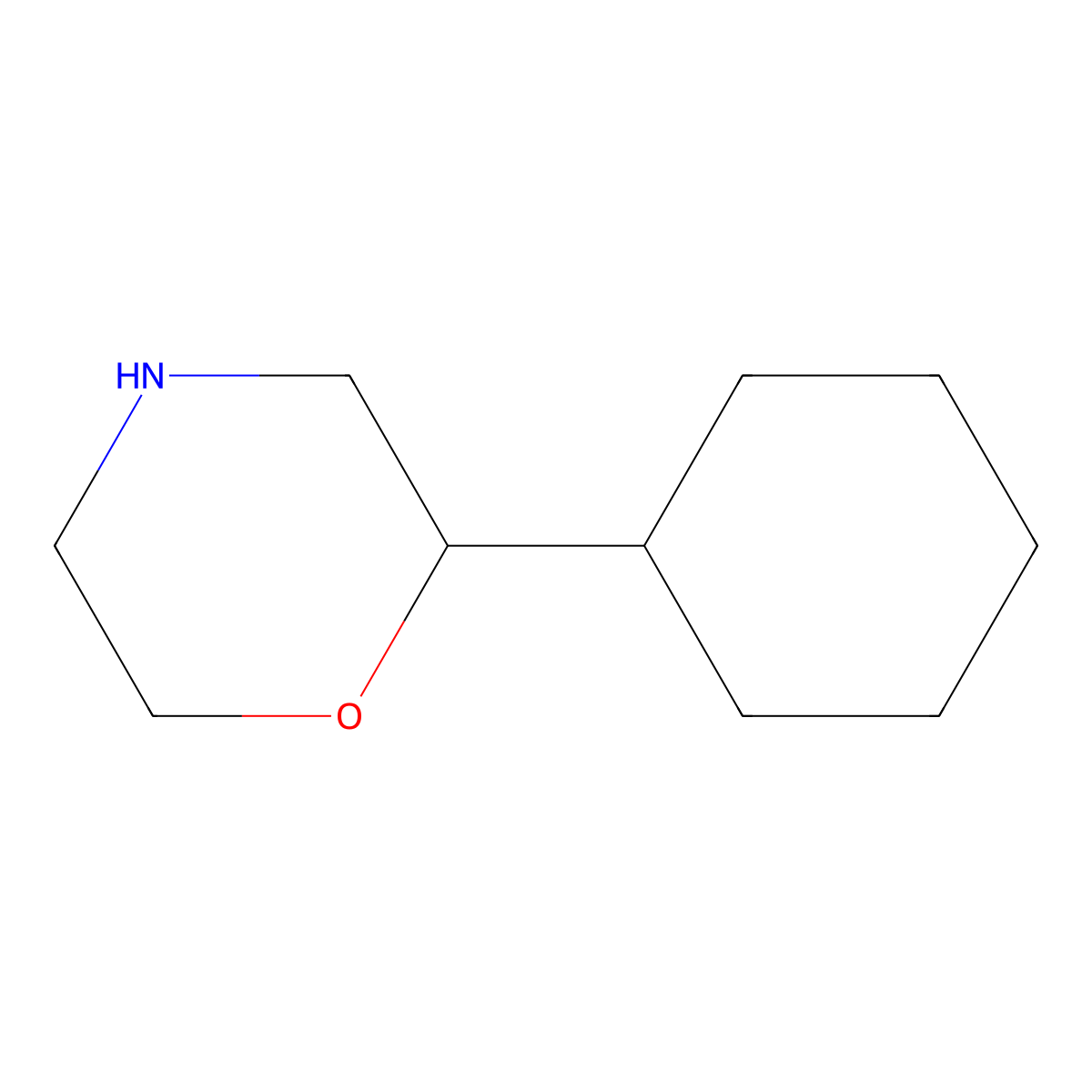 2-Cyclohexylmorpholine molecular structure, CAS 1251196-25-4
