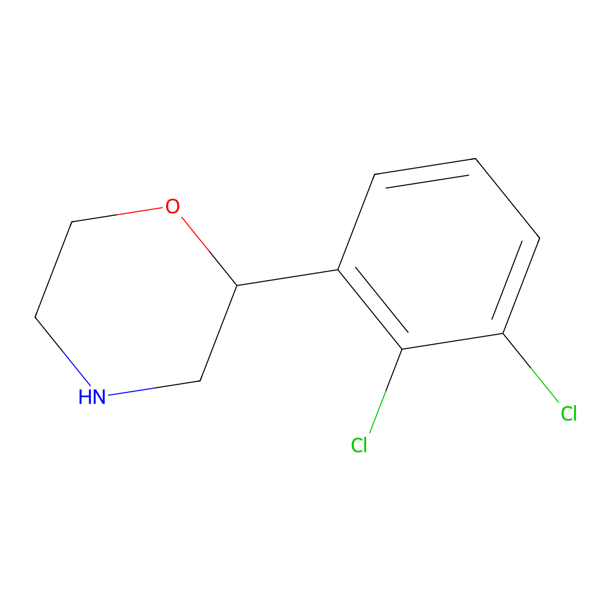 Morpholine, 2-(2,3-dichlorophenyl)- molecular structure, CAS 1251196-26-5
