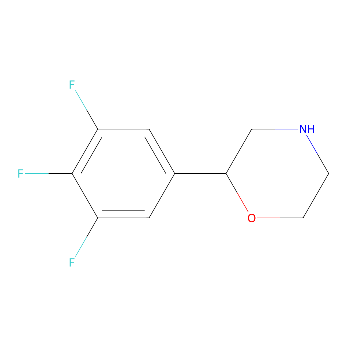 2-(3,4,5-Trifluorophenyl)morpholine molecular structure, CAS 1251196-28-7