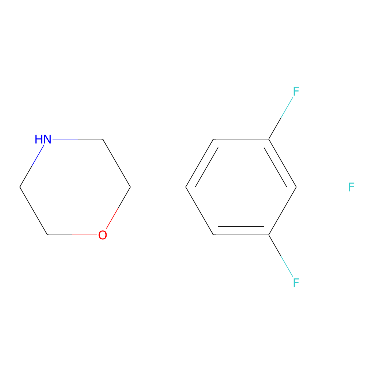 2-(3,4,5-Trifluorophenyl)morpholine molecular structure, CAS 1251196-28-7