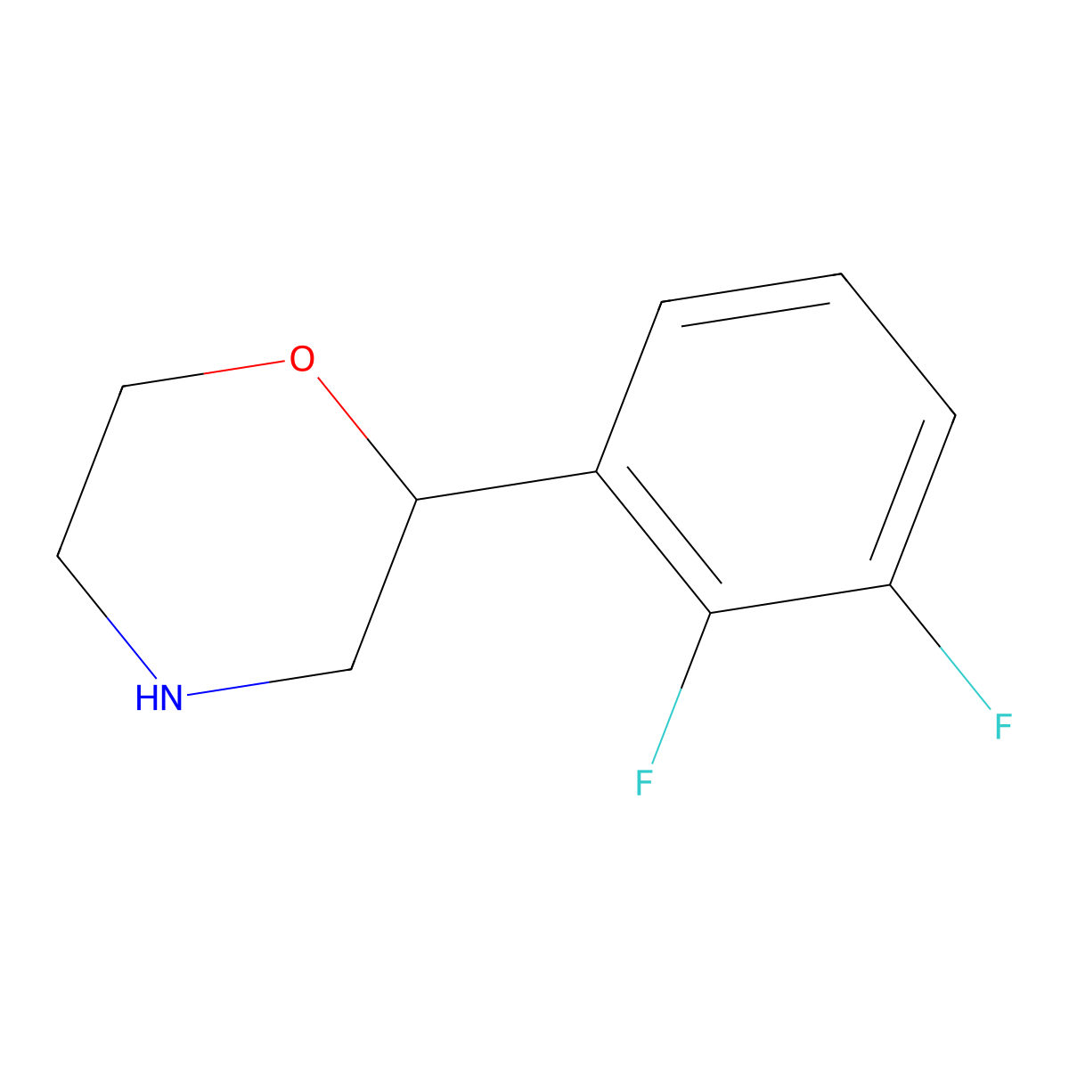 2-(2,3-Difluorophenyl)morpholine molecular structure, CAS 1251196-33-4