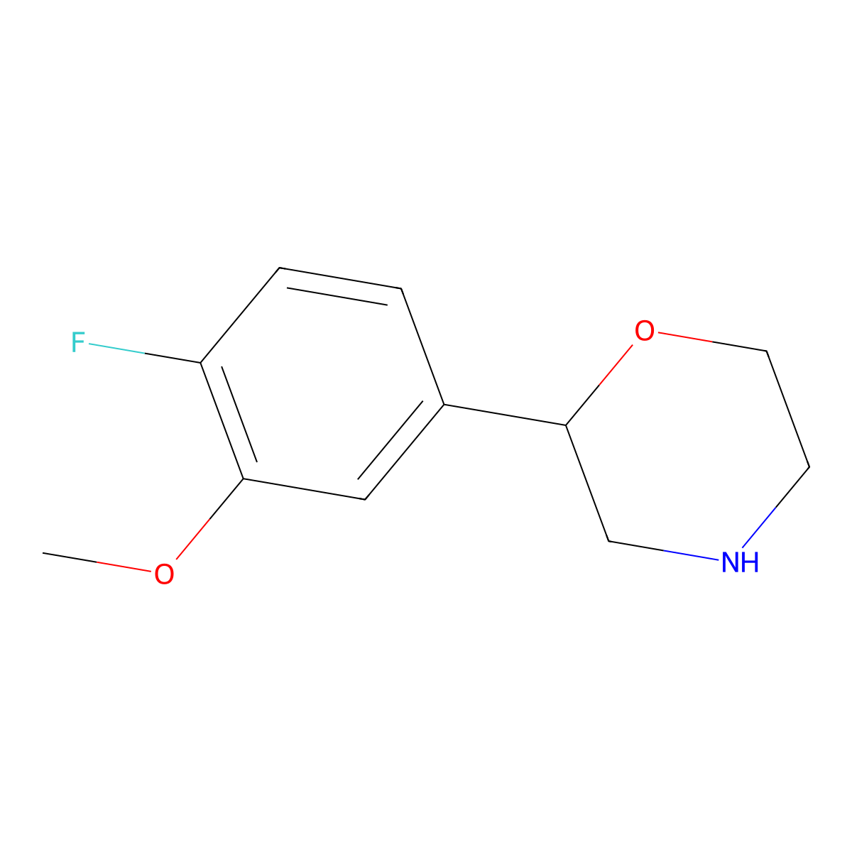 2-(4-Fluoro-3-methoxyphenyl)morpholine molecular structure, CAS 1251196-34-5