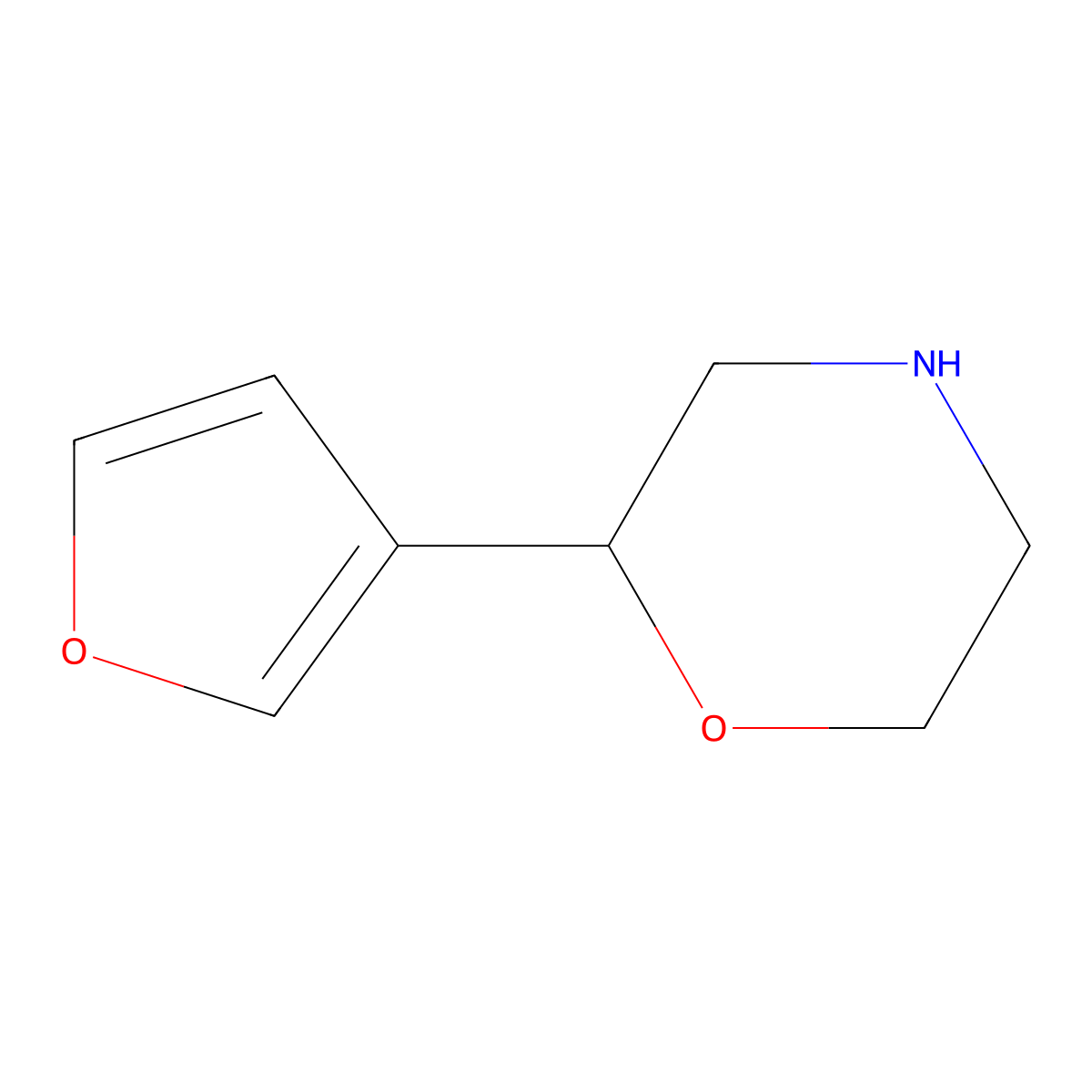 2-(Furan-3-yl)morpholine molecular structure, CAS 1251196-36-7