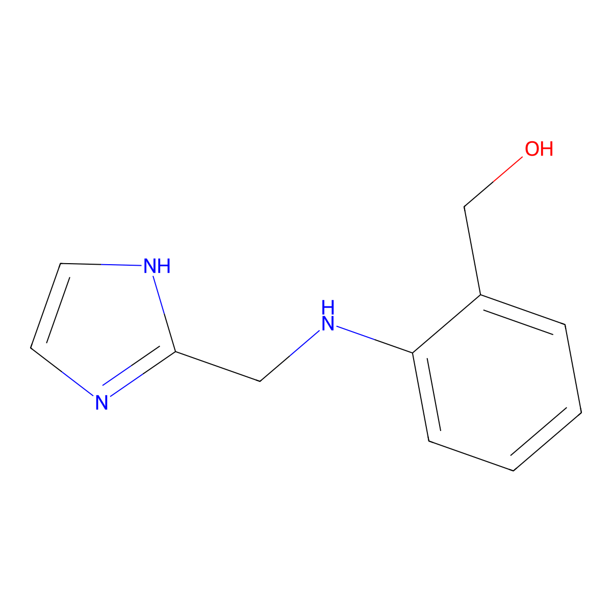(2-(((1h-Imidazol-2-yl)methyl)amino)phenyl)methanol molecular structure, CAS 1251199-48-0