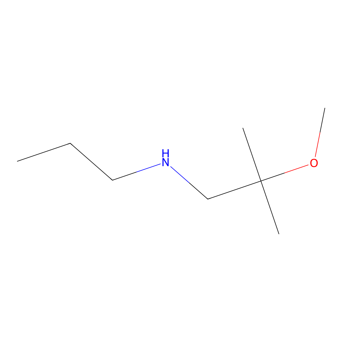 (2-Methoxy-2-methylpropyl)(propyl)amine molecular structure, CAS 1251199-77-5